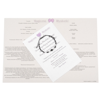 Bransoletka celebrytka czarny TURMALIN HOWLIT HEMATYT ochrona i szczęście